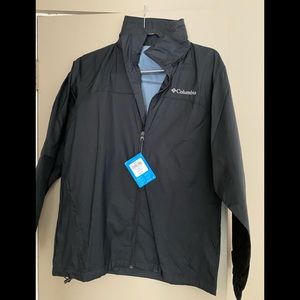 Black Columbia rain/windbreaker jacket